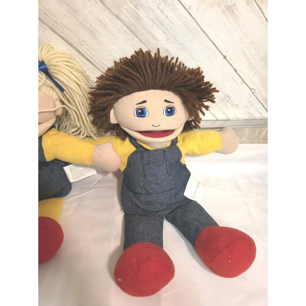 Lot Of 2 Lillian Vernon Puppet Boy Rag Doll Soft Body Marvel Education Company